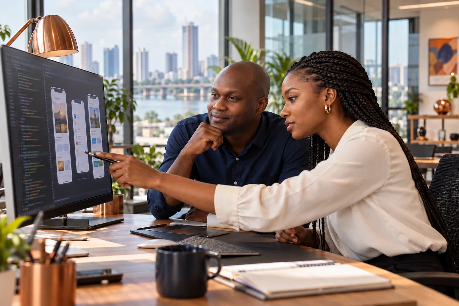 Illustration éditoriale générée pour Développement Web